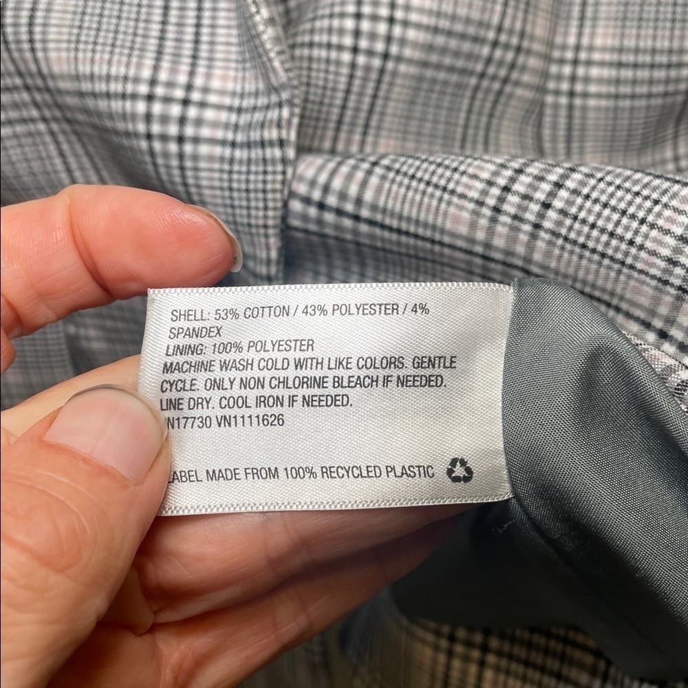 A New Day Size 16 Plaid Blazer Black White Check Tailored Career Work Jacket - Picture 8 of 9